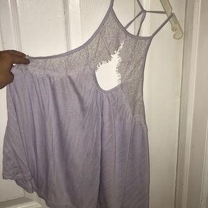Urban outfitters lilac tank with lace detail